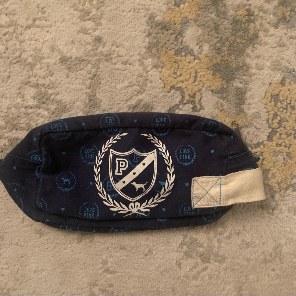 PINK fabric zip makeup bag